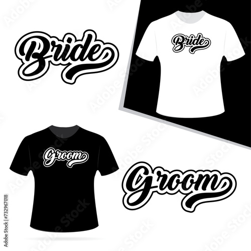 Bride and Groom Shirt, Wedding T-shirt