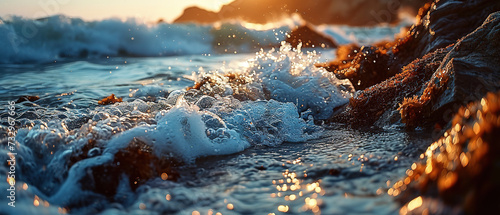 a wave coming in to the shore of the ocean