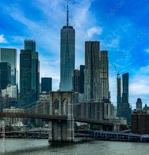 The Brooklyn Bridge connects the boroughs of Manhattan and Brooklyn in New York City  USA   this bridge is one of the most famous and well known in the Big Apple.