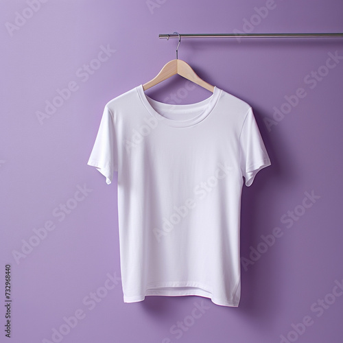 white T shirt mockup without tag or logo