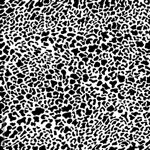 Abstract animal skin leopard  cheetah  Jaguar seamless pattern design. Black and white seamless camouflage background.