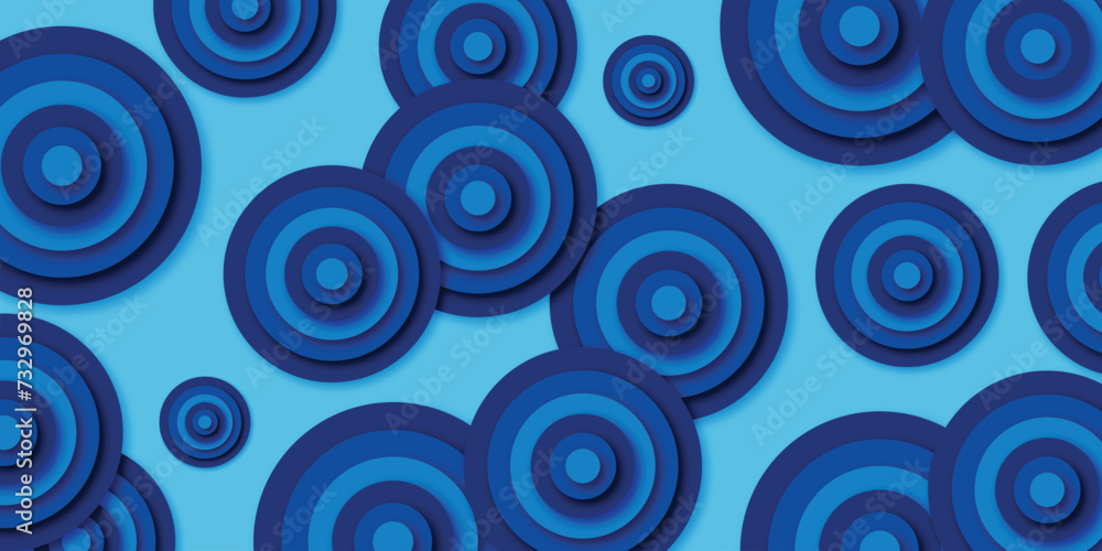 Paper layer circle blue abstract background. Paper layer circle blue abstract background.