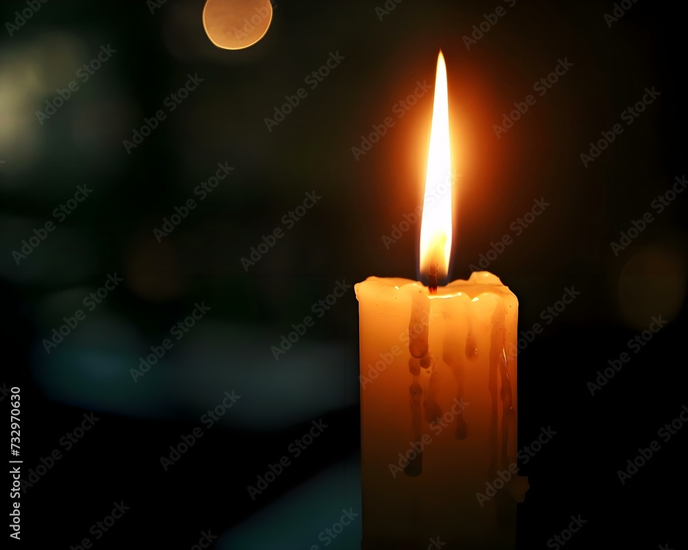 a lit candle with a blurry background a lit candle with a blurry background