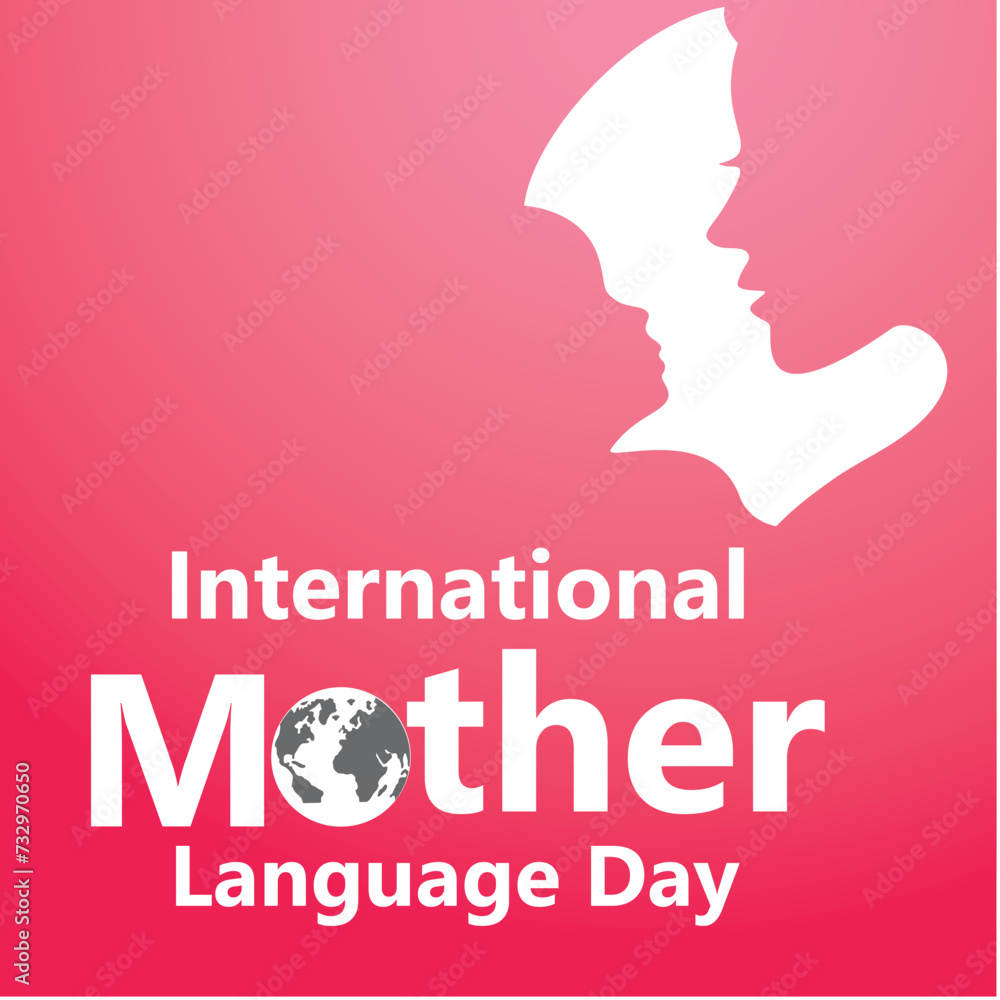 International Mother Language Day creative design for poster, banner vector Flyer, illustration, 3D International Mother Language Day creative design for poster, banner vector Flyer, illustration, 3D