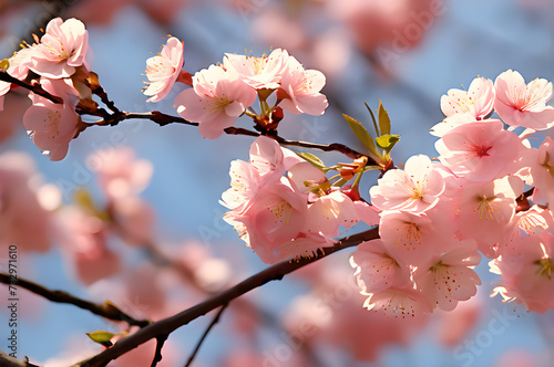 blossom in spring. A beautiful flower with tree.
