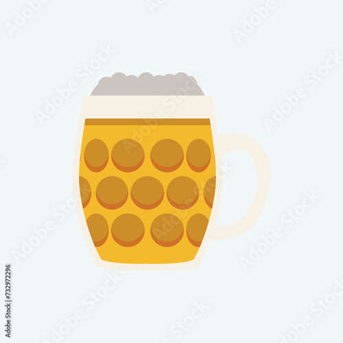 Traditional beer mug in Czech Republic.