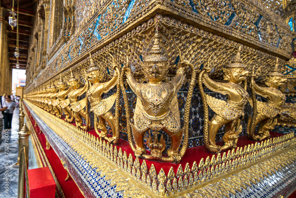 The Chapel of the Emerald Buddha at Wat Phra Kaew.