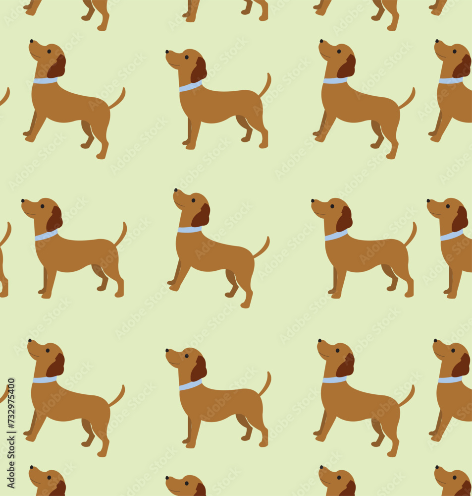 vector cute dog cartoon seamless background. Seamless pattern with funny cartoon dogs. 