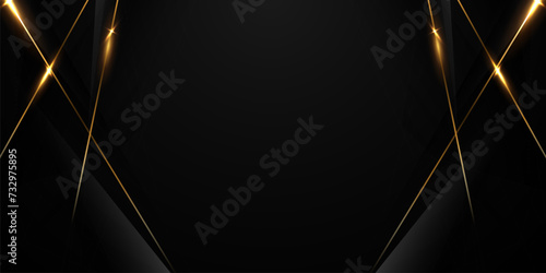 Black background with a luxurious gold effect. Vector illustration