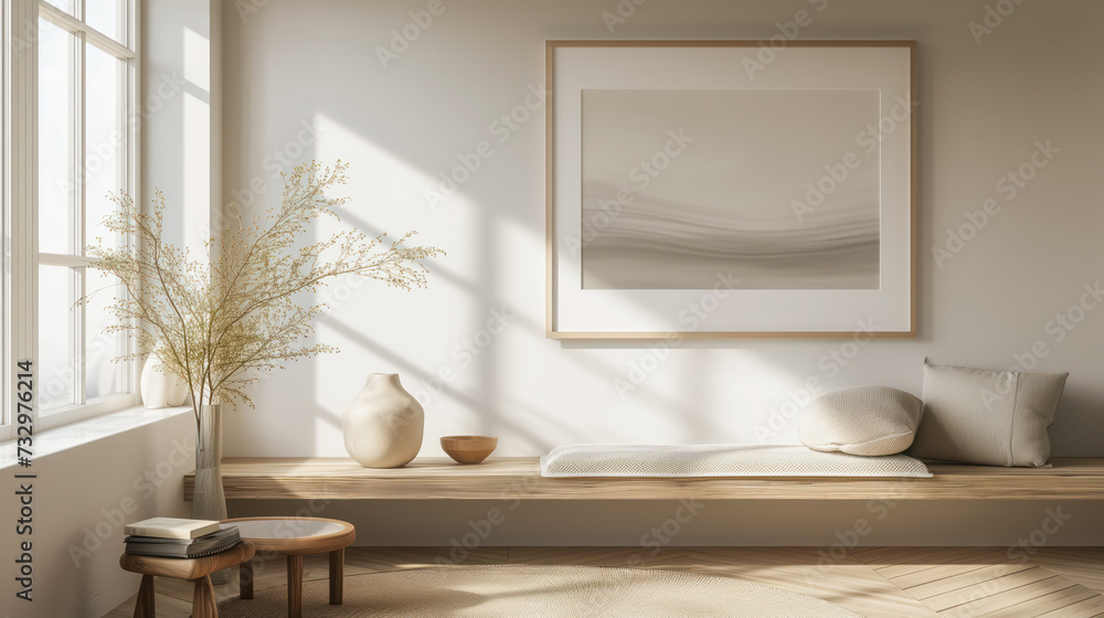 Tranquil Zen-Inspired Living Space with Natural Light Tranquil Zen-Inspired Living Space with Natural Light