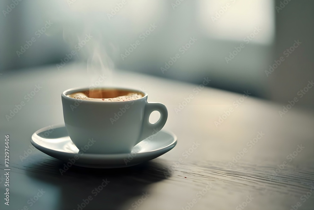 a steaming cup of coffee on a saucer a steaming cup of coffee on a saucer