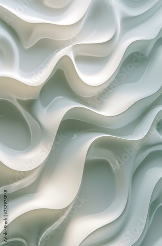 abstract white surface ripples and wavy on the wall 