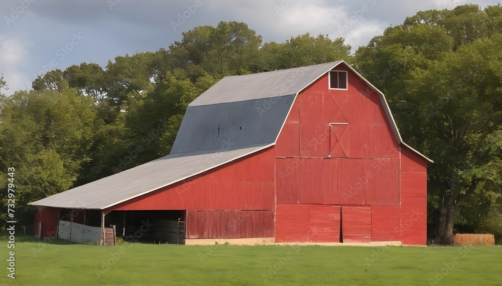red barn in the field red barn in the field