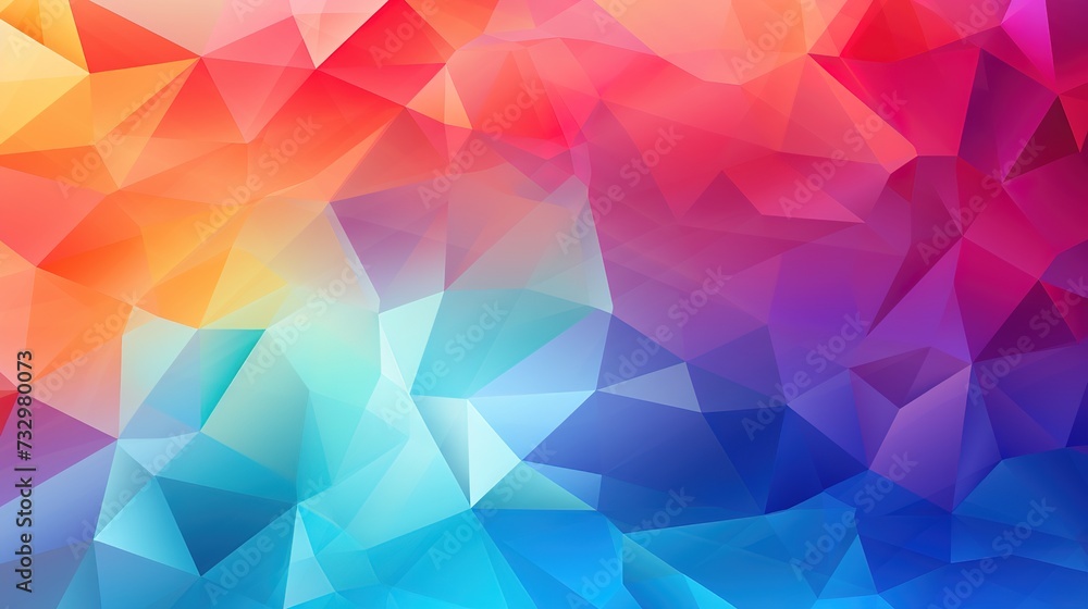 Multicolor abstract geometric rumpled triangular low poly style illustration graphic background. Raster polygonal design for business., generative ai, Multicolor abstract geometric rumpled triangular low poly style illustration graphic background. Raster polygonal design for business., generative ai,