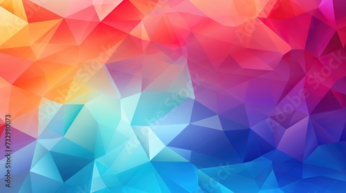 Multicolor abstract geometric rumpled triangular low poly style illustration graphic background. Raster polygonal design for business., generative ai, 