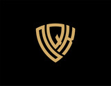 OQK creative letter shield logo design vector icon illustration