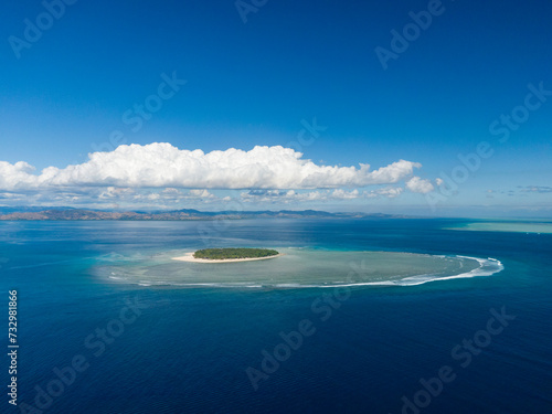 Clouds over tropical Island 