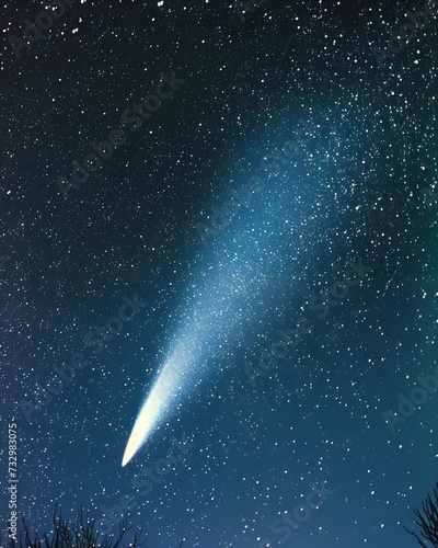 an image of a comet in the night sky