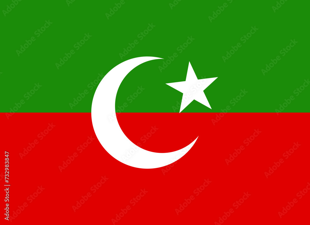 Obraz premium Pakistan Tehreek-e-Insaf Flag