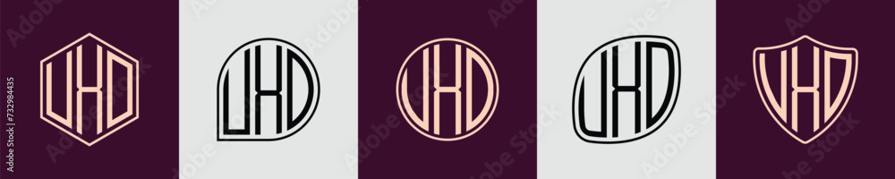 Creative simple Initial Monogram UXD Logo Designs. Creative simple Initial Monogram UXD Logo Designs.