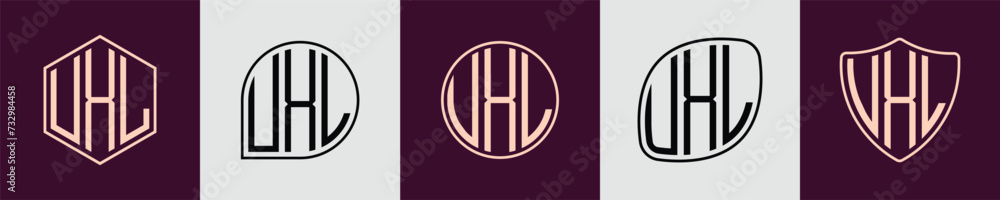 Creative simple Initial Monogram UXL Logo Designs. Creative simple Initial Monogram UXL Logo Designs.