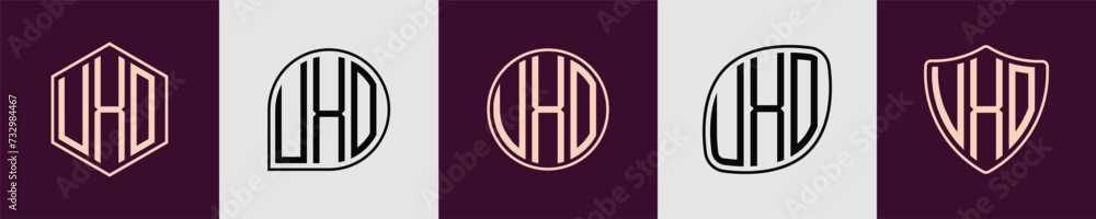 Creative simple Initial Monogram UXO Logo Designs. Creative simple Initial Monogram UXO Logo Designs.
