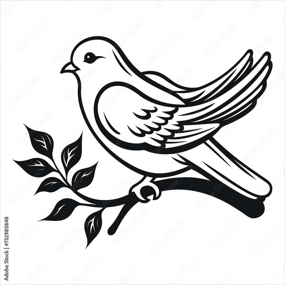 dove clipart black and white simple vector dove clipart black and white simple vector