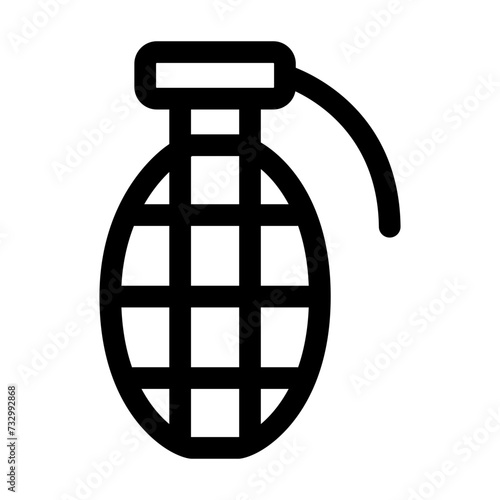 grenade line icon