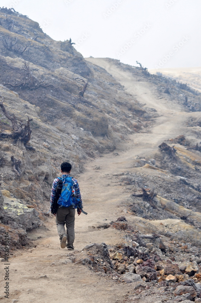 hiker in the mountains