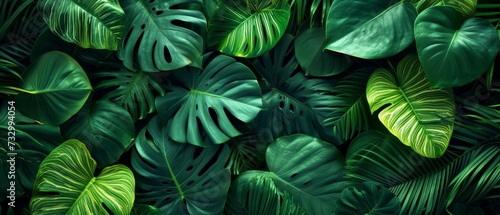 Wallpaper Mural Exotic Tropical Leaves Stylized Torontodigital.ca