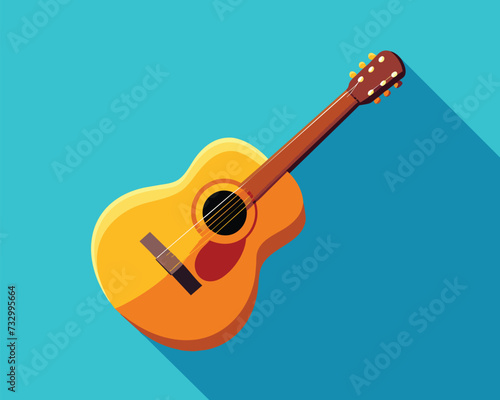 acoustic guitar isolated on white