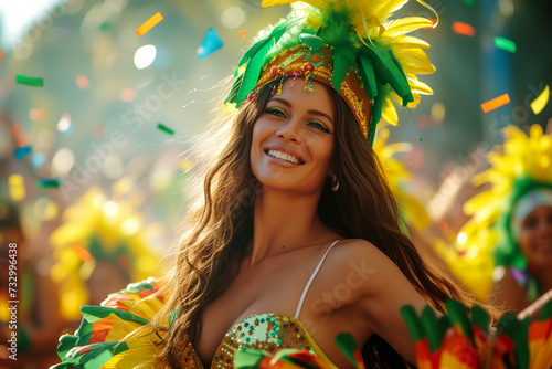 Sensual woman Rio carnival participant