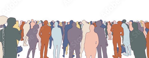 Vector illustration of large crowd of people © rob z