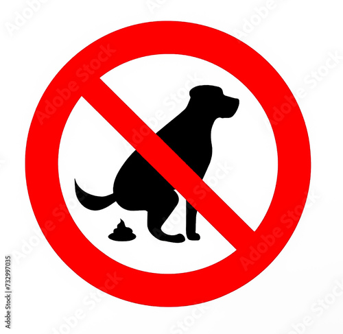 Piktogramm mit dem stilisierten Hinweis, Hunde dürfen sich hier nicht entleeren