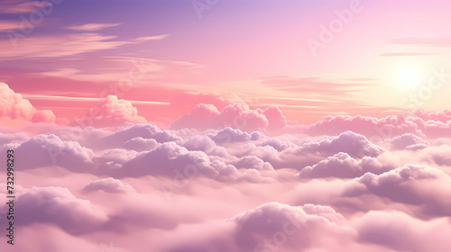 pink cloud sky landscape background wallpaper © skizophobia