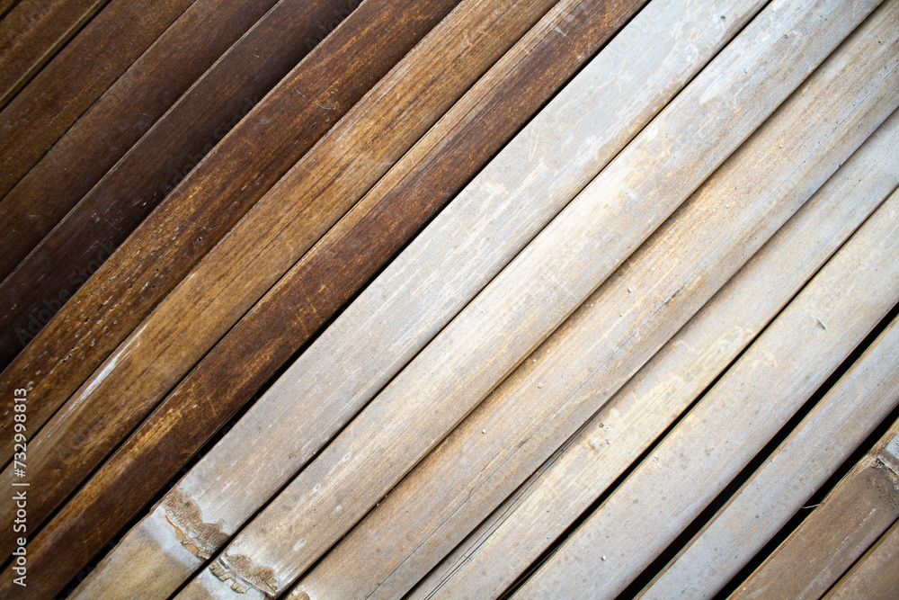 A background made of bamboo arranged at an angle. A background made of bamboo arranged at an angle.