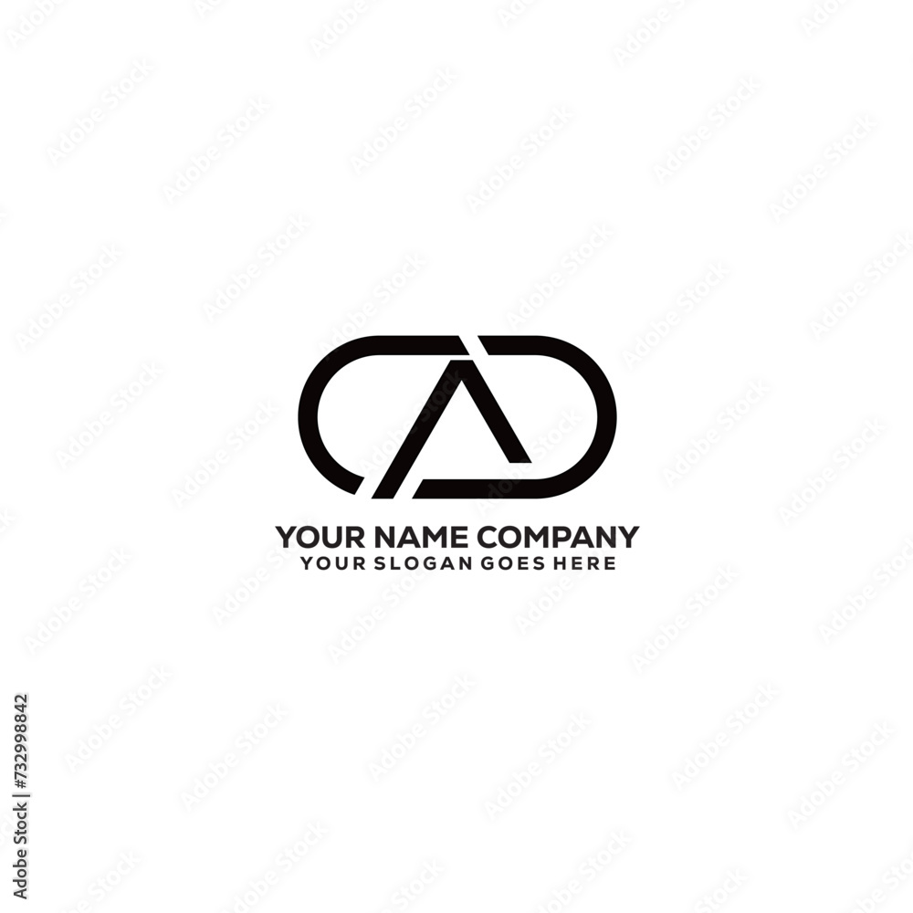 Unique logo for the company with the initials in CAD letters Unique logo for the company with the initials in CAD letters
