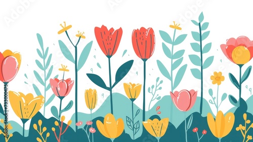 Doodles of Spring Flowers © MdKamrul