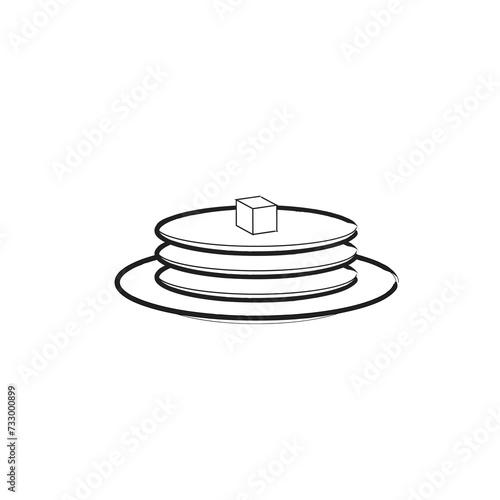 icon pancakes with butter on top