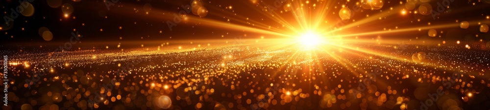 Golden glowing lights effects isolated on black background Golden glowing lights effects isolated on black background