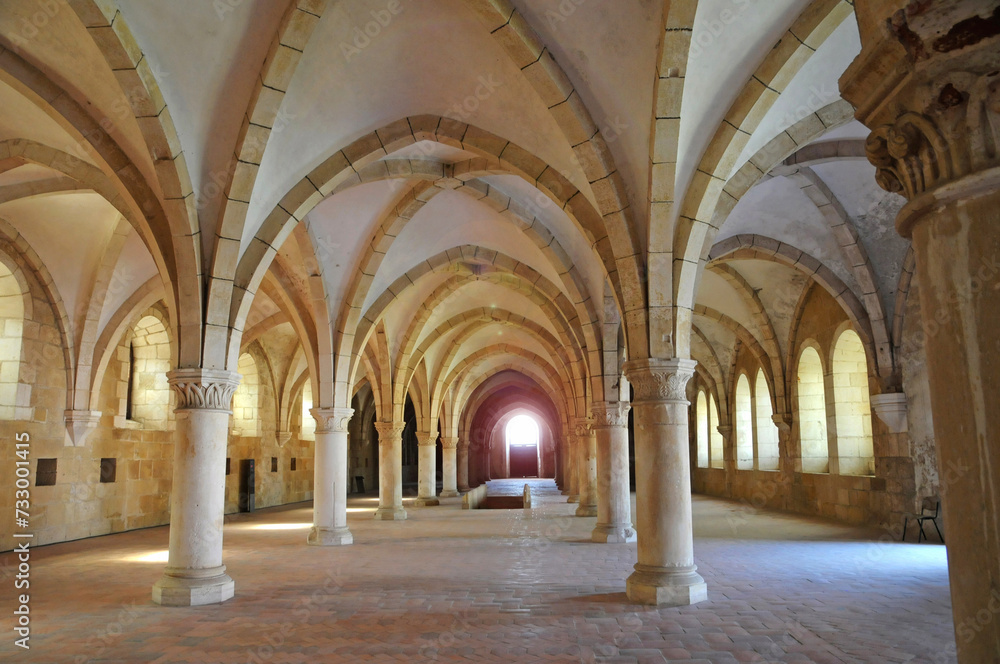 Alcobaca, Portugal - july 3 2010 : the  Alcobaca monastery