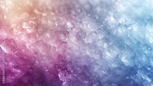 Sorbet Spring Colors Peek Through Frosty Ice Texture