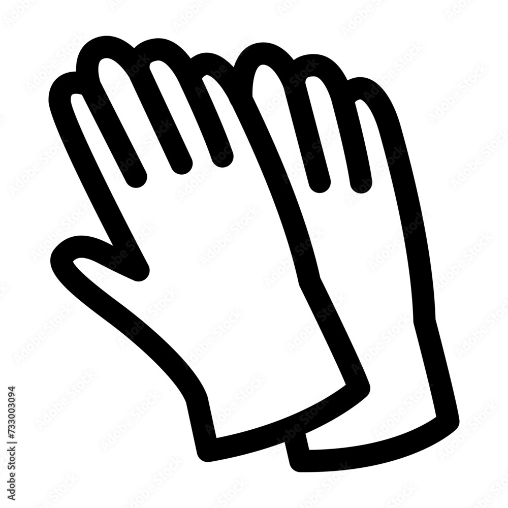 Obraz premium Rubber gloves icon