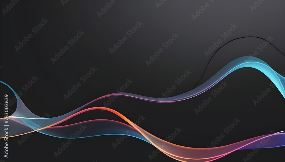 Abstract Colorful Wavy Glass Background. Ai Generative