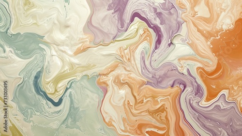 Elegant Pattern: Marbled Texture with Sorbet Spring Colors