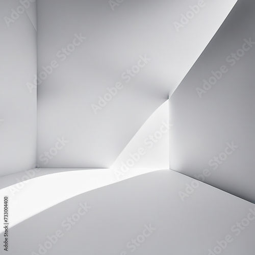 Abstract white and gray color background and texutre, modern design stripes background with geometric round shape.
