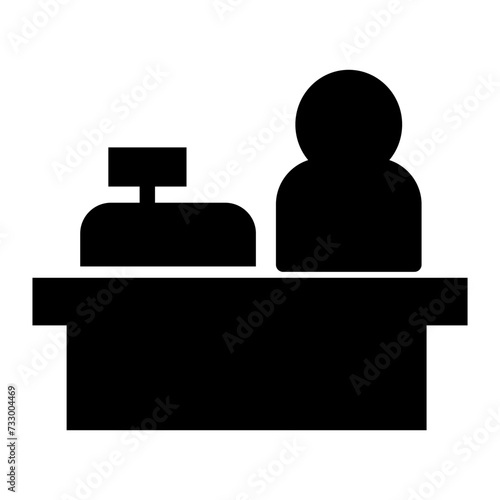 Cashier counter icon