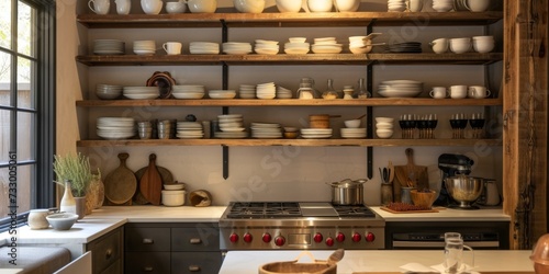 Inviting kitchen with warm tones