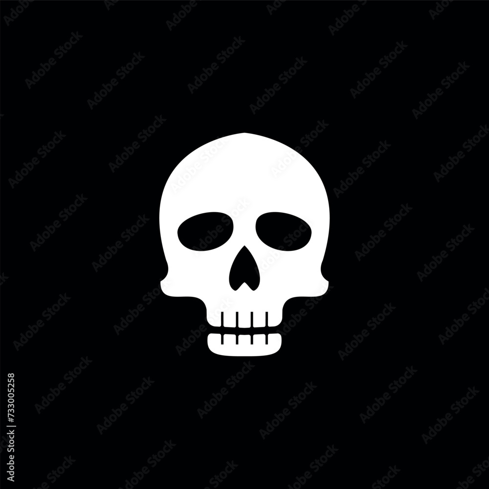 skull logo icon design vector illustration, skull icon,