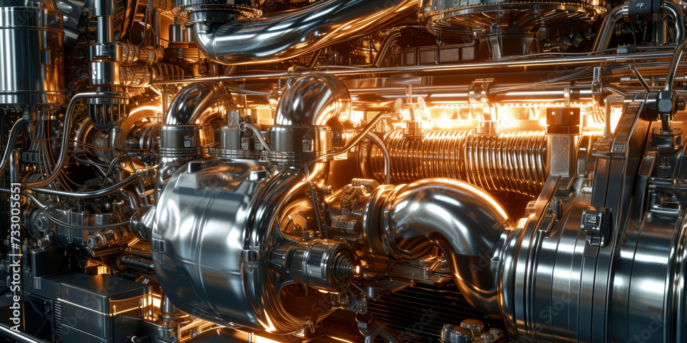 Photorealistic Image of a truck Engine Photorealistic Image of a truck Engine